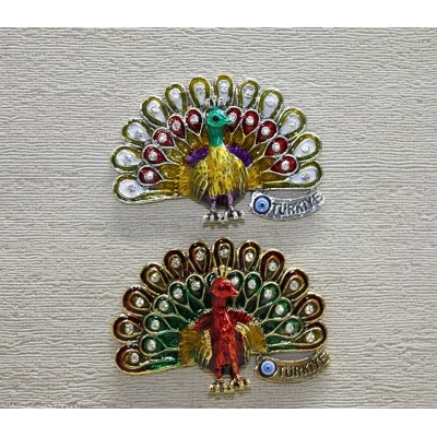 BUĞZ Swaroski Tavuskuşu Magnet Alk3852