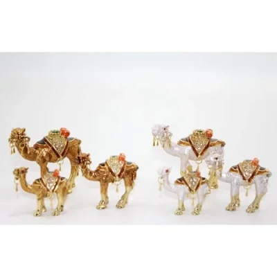  Swarovski Taşlı 3lü Deve Figürü Model 3