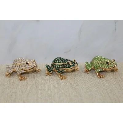  Swarovski Taşlı Minik Figür - Kurbağa Model 2