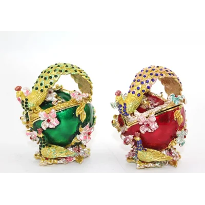 BUĞZ Swarovski Taşlı Tavuskuşu Kutu