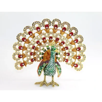 BUĞZ Swarovski Taşlı Tavuskuşu Model 3