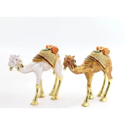  Swarovski Taşlı Tekli Deve Figürü Model 3