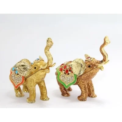  Swarovski Taşlı Tekli Fil Figürü Model 2