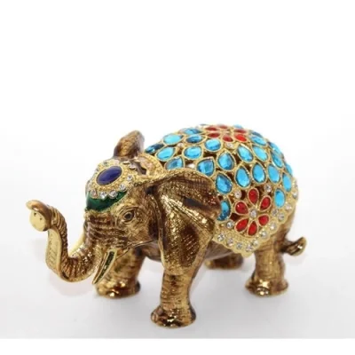  Swarovski Taşlı Tekli Fil Figürü Model 4