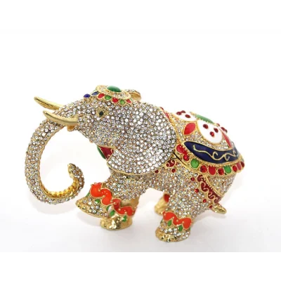 BUĞZ Swarovski Taşlı Tekli Fil Figürü Model 6