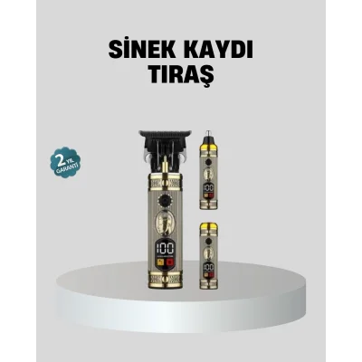 BUĞZ T Bıçaklı Profesyonel Saç ve Sakal Düzeltici – 8 Kılavuz Tarağı, 2’si 1 Arada Burun ve Sakal Trimmer