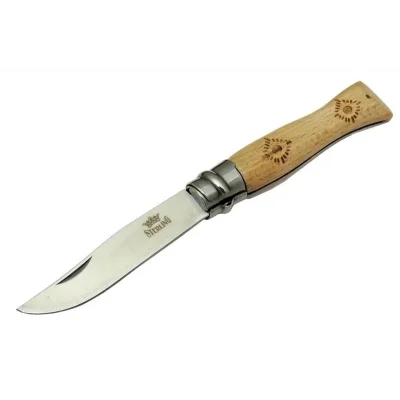 BUĞZ T0221 Bahçe Çakı 16 Cm - Ahşap Sap, Bilezikli, Kılıflı