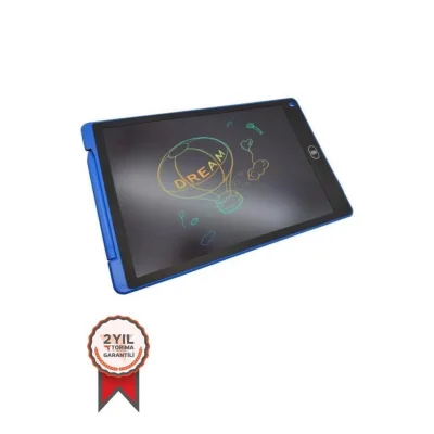 BUĞZ T12 Mavi Writing Tablet Lcd 12 Inç Dijital Kalemli Çizim Yazı Tahtası