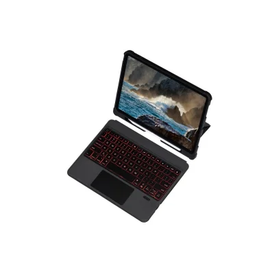 BUĞZ T5209d İpad Pro 12.9 (2021) Kılıf İnter Ledli Klavyeli Tablet Kılıfı - Siyah