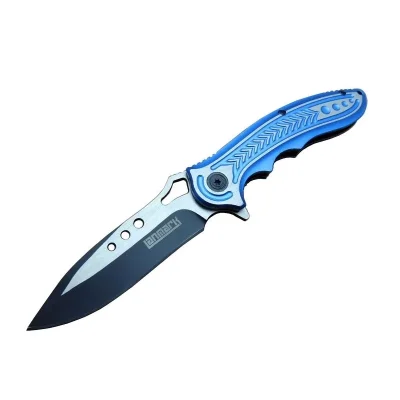 BUĞZ T60b Kamp Çakı 20 Cm - Mavi Sap, Otomatik, Kemerlikli