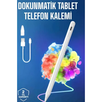  Tablet Kalemi iOS Android Windows Uyumlu Yedek Uçlu Universal Çizim Kalemi