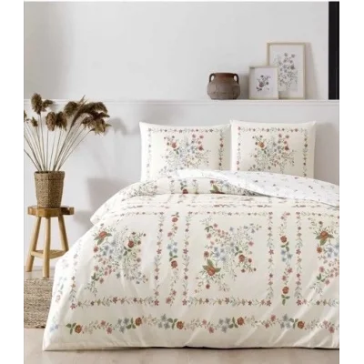  Taç Çift Kişilik Ranforce Nevresim Takımı Dalila Krem