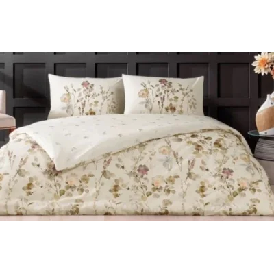  Taç Çift Kişilik Ranforce Nevresim Takımı Nina Bej