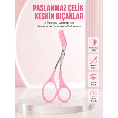 BUĞZ Taraklı Kaş Düzeltme Makası – Hassas Şekillendirme ve Kolay Kullanım