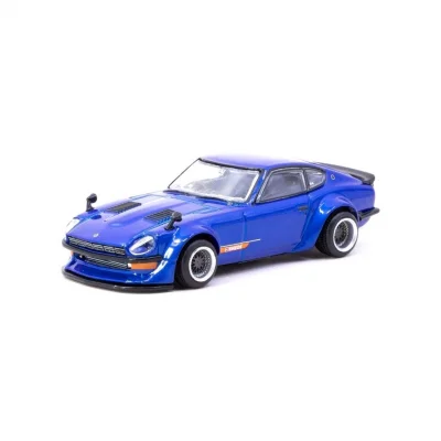 BUĞZ Tarmac Works 1/64 Nissan Fairlady Z S30 Widebody Blue - Designed by Jon Sibal