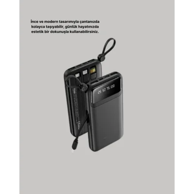 BUĞZ Taşınabilir 20.000 mAh Hızlı Şarj Powerbank 4 Çıkışlı - Lisinya