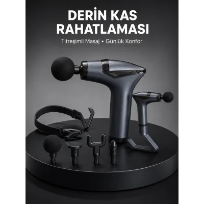 BUĞZ Taşınabilir 3in1 Masaj Aleti Şarjlı Titreşimli Esneme Bantlı Yeni Nesil