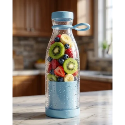 BUĞZ Taşınabilir Blender 380 ml USB Şarjlı Meyve Karıştırıcı Kolay Temizlenebilir