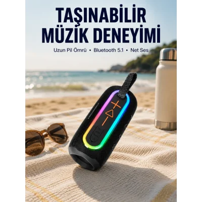 BUĞZ Taşınabilir Bluetooth Hoparlör Kırmızı IP67 Su Geçirmez Yeni Nesil