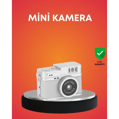 BUĞZ Taşınabilir Cep Boy Dijital Kamera LED Işıklı 1080P Video Çekim