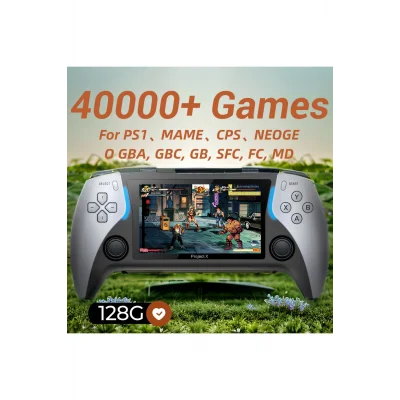 BUĞZ Taşınabilir cep video oyun konsolu 128GB 4.3 inç IPS ekran çift hoparlör + oyunlu