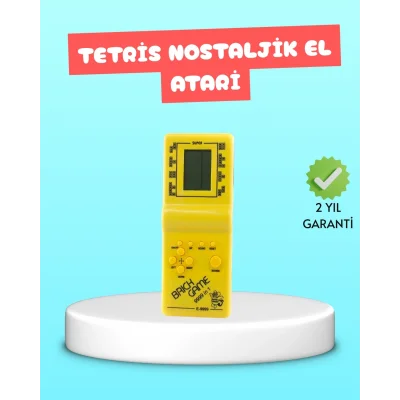 BUĞZ Taşınabilir El Aterisi Gameboy – Klasik Tetris Oyunu, Pil ile Çalışan Mini El Konsolu