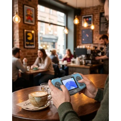 BUĞZ Taşınabilir Game Console Dahili Oyunlu TV Bağlantılı Şarjlı Retro Oyun Konsolu