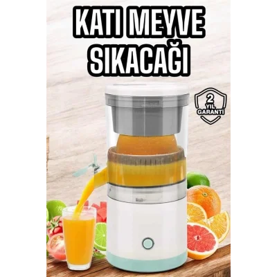  Taşınabilir Kablosuz Taşınabilir Şarjlı Narenciye Sıkacağı Portakal Meyve Sıkacağı Çift Bıçaklı