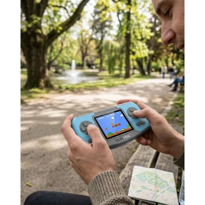 BUĞZ Taşınabilir Klasik Oyun Konsolu TV Bağlantılı Dahili Oyunlu Şarjlı Game Console