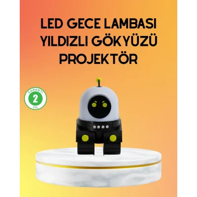  Taşınabilir Lityum Bataryalı Led Gece Lambası ve Projektör