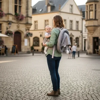 BUĞZ Taşınabilir Portatif Bebek Yatağı,Sırt Çantasına Dönüşebilen Portatif Bebek Beşiği (Gri) ( BUĞZ )