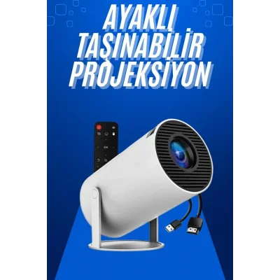 BUĞZ Taşınabilir Projeksiyon Ayaklı Projektör Android Uyumlu HDMI Girişli - Lisinya