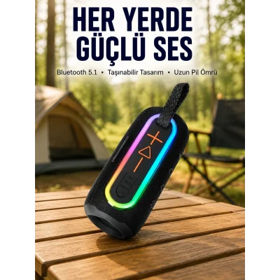 BUĞZ Taşınabilir Şarjlı Bluetooth Hoparlör Güçlü Bas Yeni Nesil