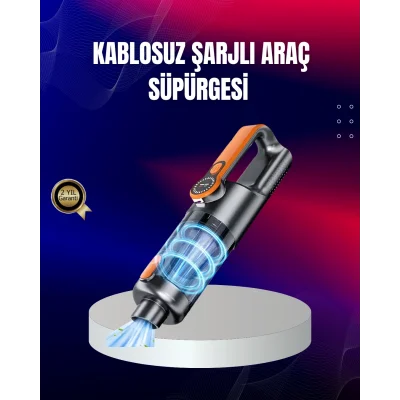 BUĞZ Taşınabilir Şarjlı El Süpürgesi Çok Yönlü Temizlik 5 Başlıklı Numaratör Hediyeli