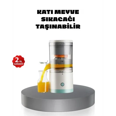 BUĞZ Taşınabilir Şarjlı Katı Meyve Sıkacağı – 45W Güç, 18000 RPM Hız, 400 mL Kapasite