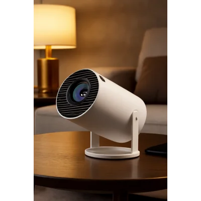  Taşınabilir Sinema Projektörü Pro Telefon Destekli Android 11 Akıllı Projeksiyon