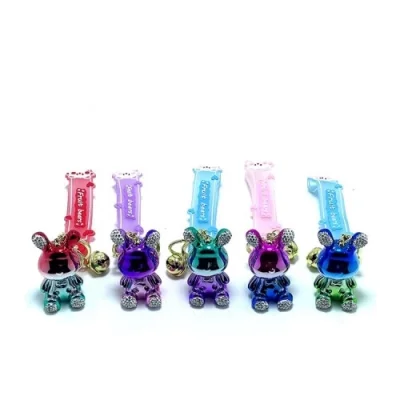  Taşlı Ayıcık Silikon Anahtarlık Model 1