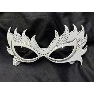 BUĞZ Taşlı Beyaz Alev Parti Gözlüğü