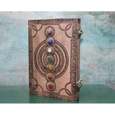  Taşlı Deri Defter Model 13