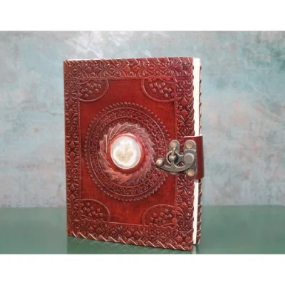  Taşlı Deri Defter Model 3