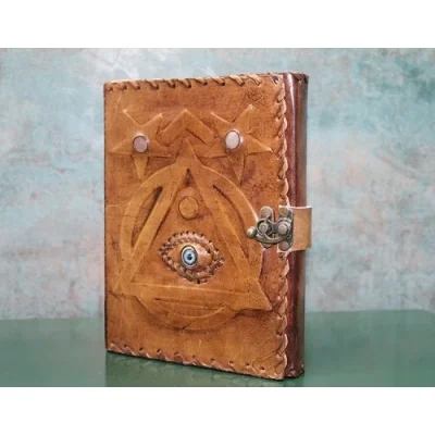  Taşlı Deri Defter Model 4