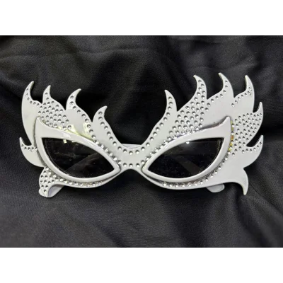 BUĞZ Taşlı Göz Kamaştıran Gecenin Yıldızı Beyaz Parti Alev Gözlük