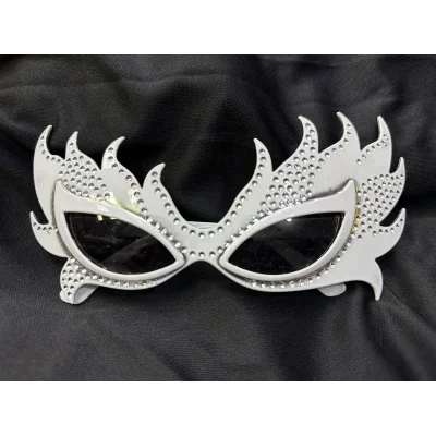 BUĞZ Taşlı Göz Kamaştıran Gecenin Yıldızı Beyaz Parti Alev Gözlük