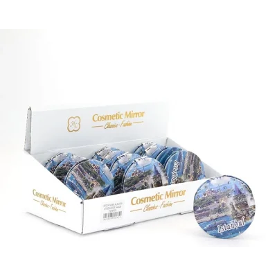 BUĞZ Taşlı İstanbul Tasarımı El Aynası İnce Alk2475a