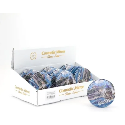 BUĞZ Taşlı İstanbul Tasarımı El Aynası İnce Alk2475a