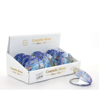 BUĞZ Taşlı İstanbul Tasarımı El Aynası İnce Alk2477