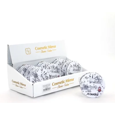 BUĞZ Taşlı İstanbul Tasarımı El Aynası İnce Alk2481