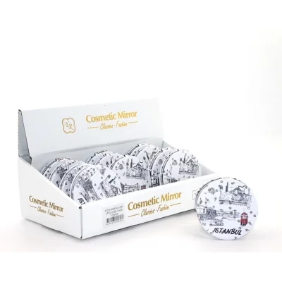 BUĞZ Taşlı İstanbul Tasarımı El Aynası İnce Alk2481