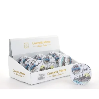  Taşlı İstanbul Tasarımı El Aynası İnce Model 12