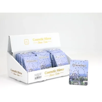  Taşlı İstanbul Tasarımı El Aynası İnce Model 14